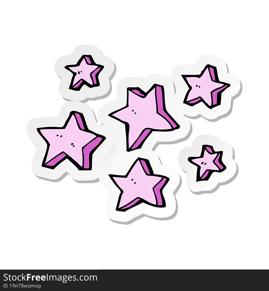 Sticker Of A Cartoon Stars