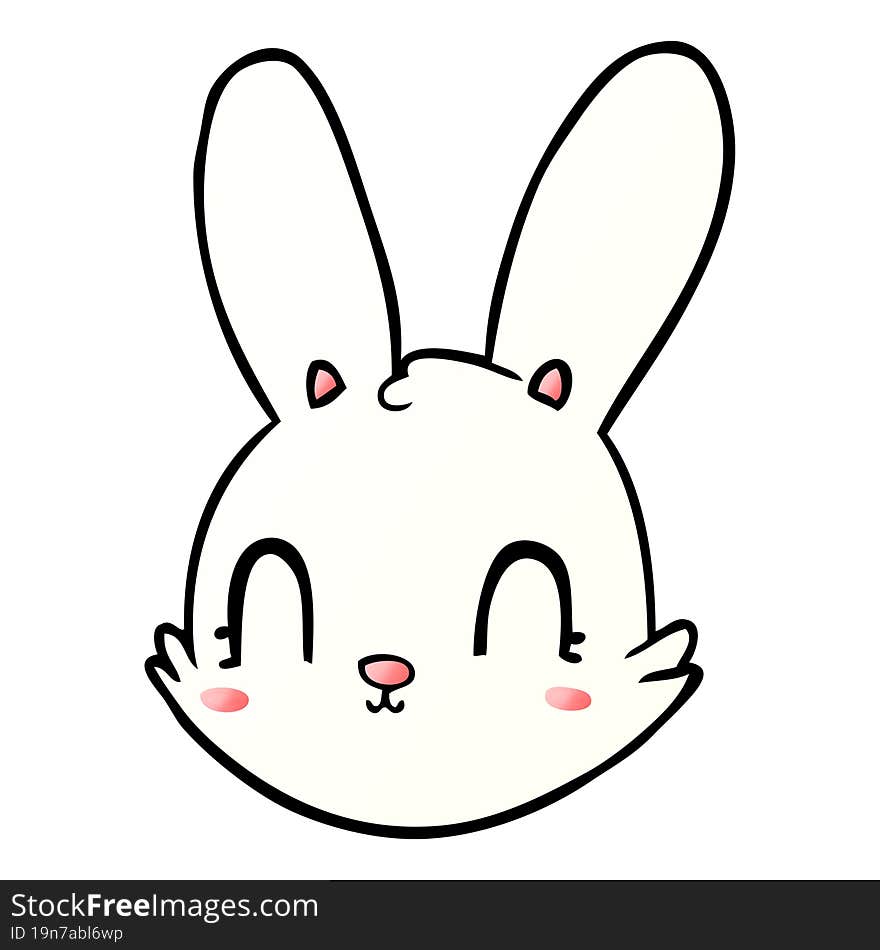 cartoon bunny face. cartoon bunny face