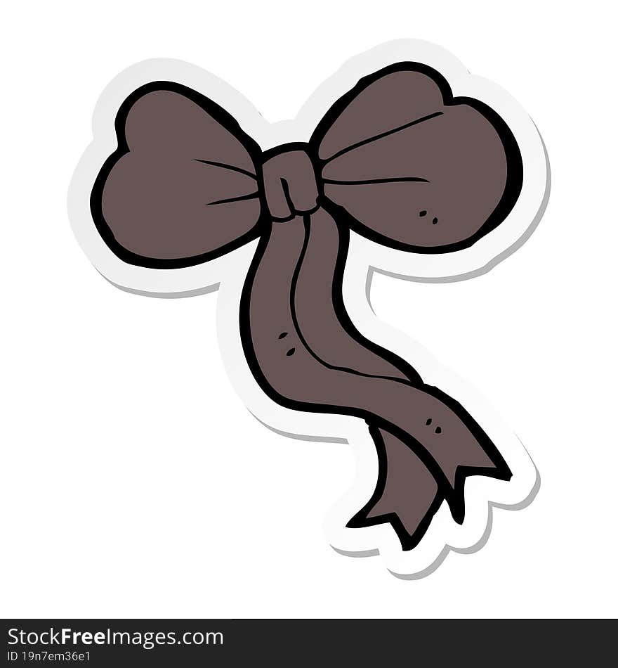 sticker of a cartoon bow