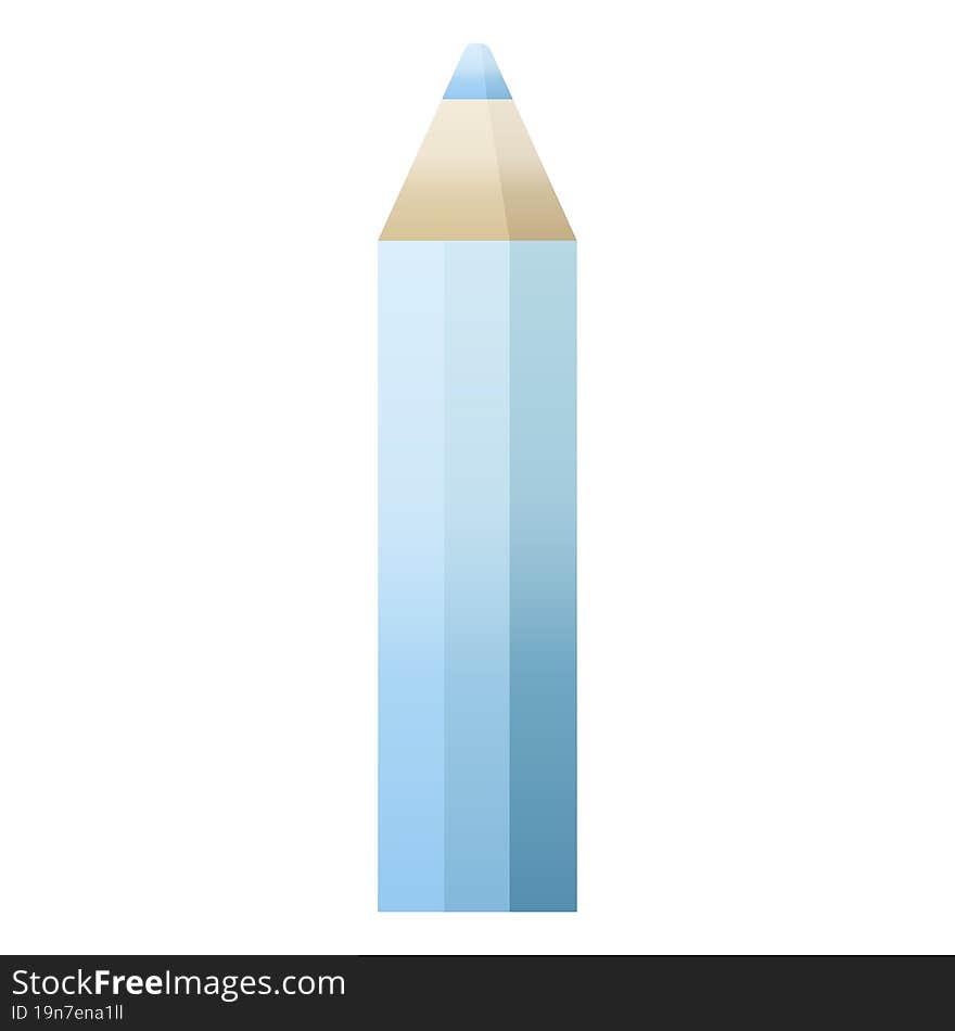 Blue Coloring Pencil Graphic Icon