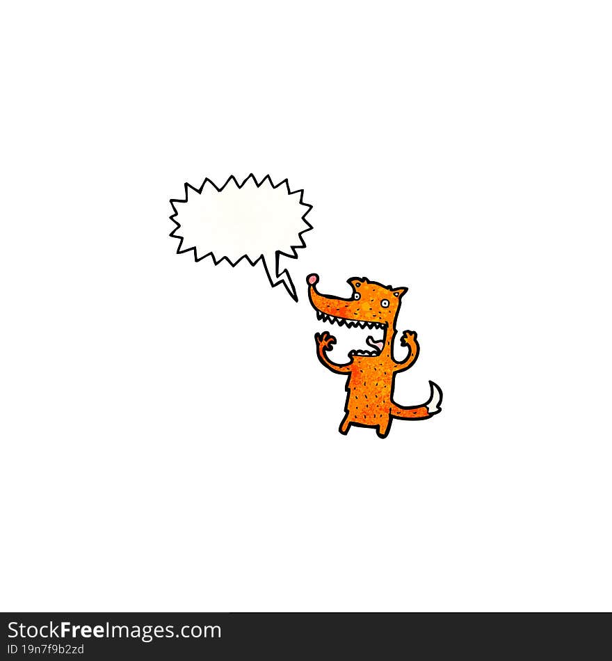 Cartoon Excited Fox