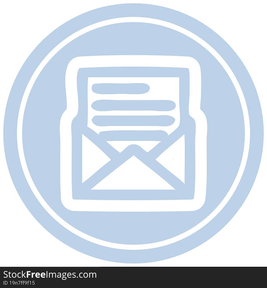 envelope letter circular icon