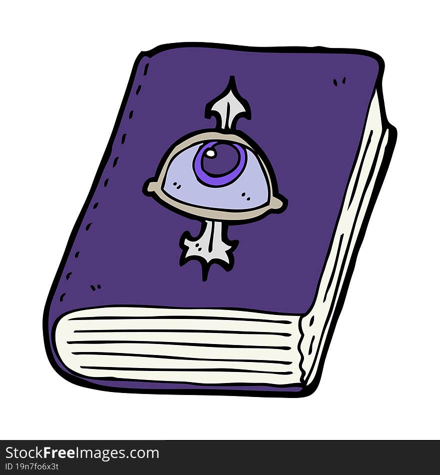 cartoon magic spell book