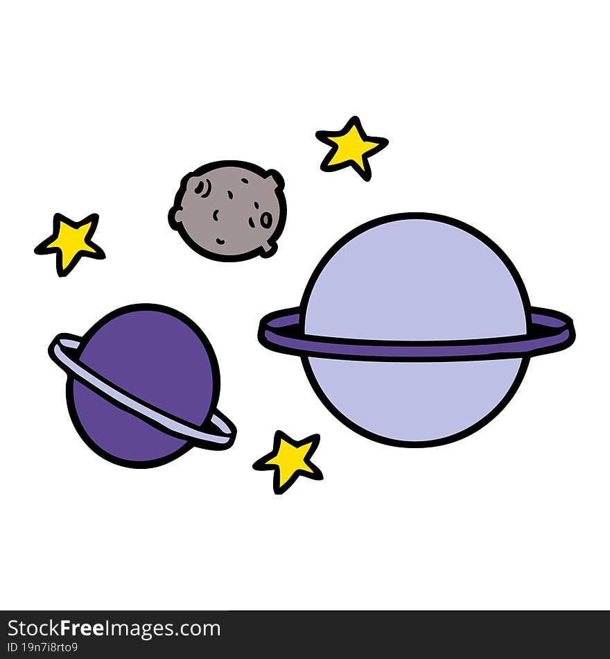 cartoon planets. cartoon planets