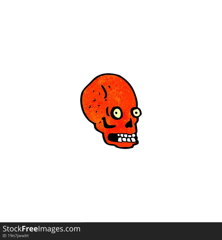 cartoon spooky staring skull