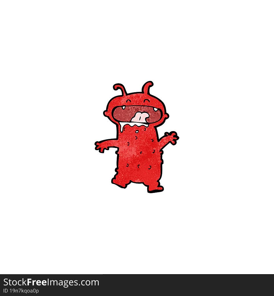 cartoon funny little monster