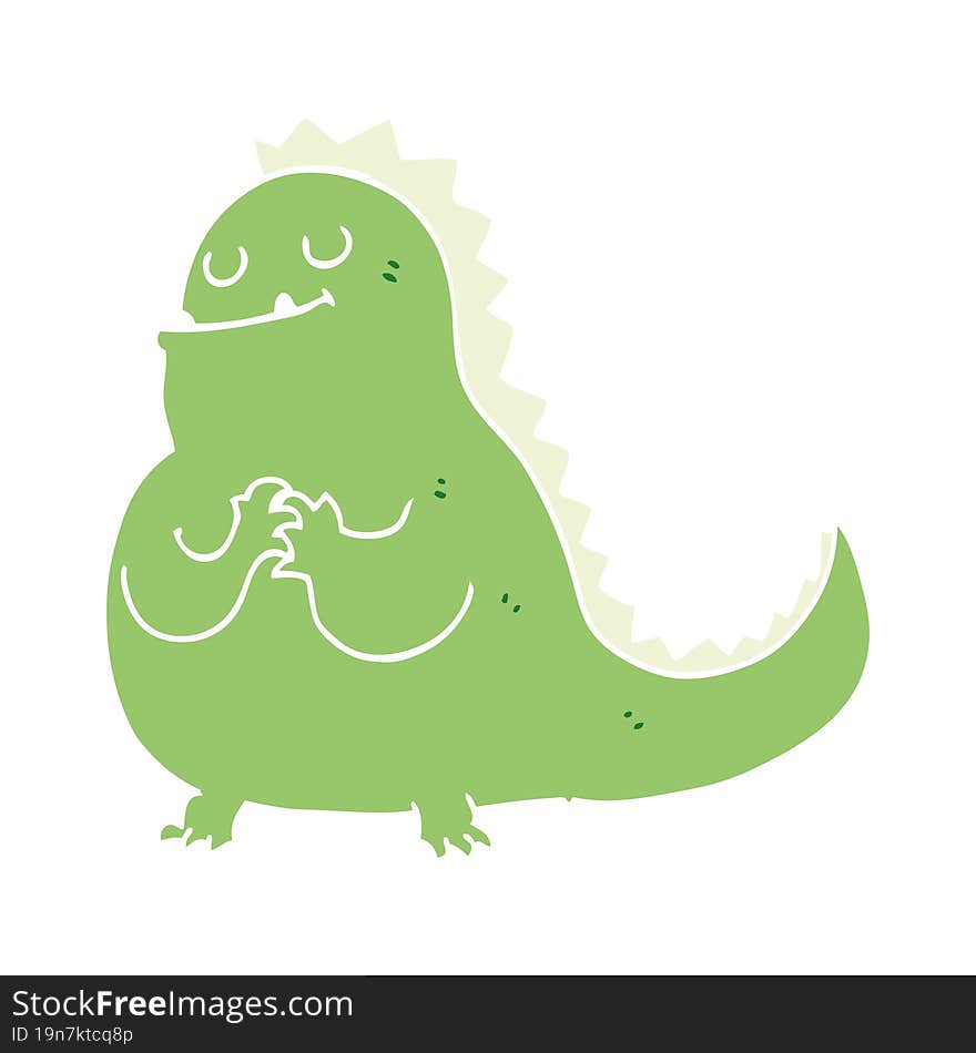 flat color style cartoon dinosaur