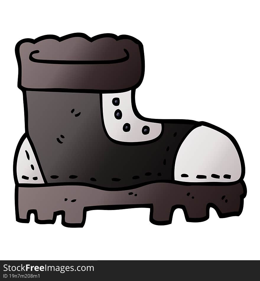 Cartoon Doodle Work Boot