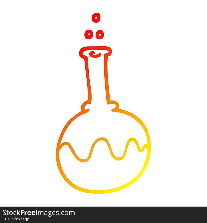 warm gradient line drawing cartoon science experiment