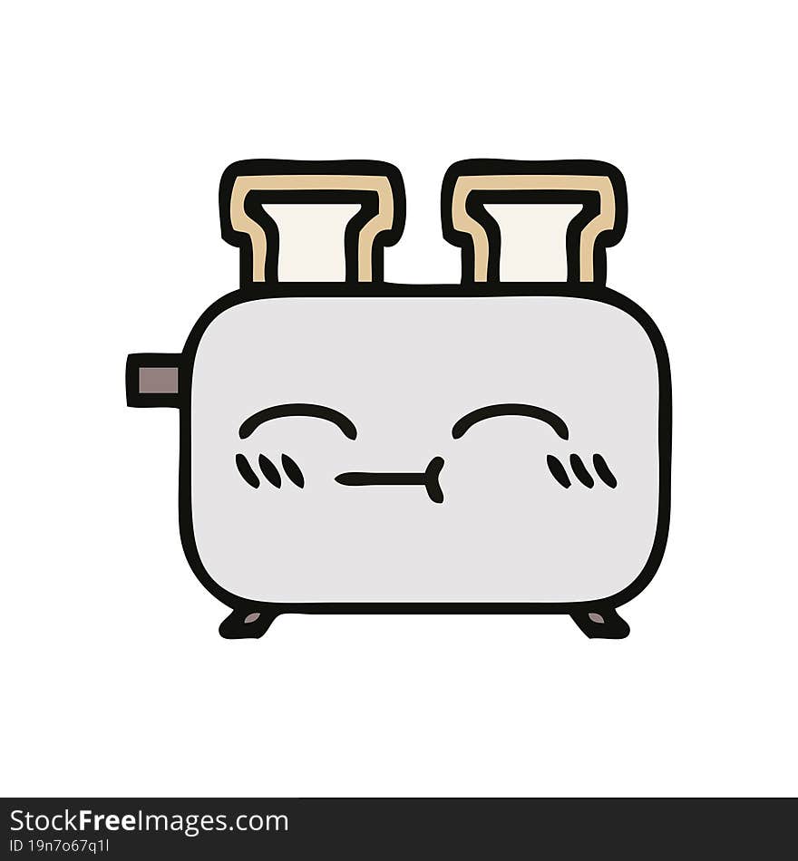 cute cartoon of a toaster