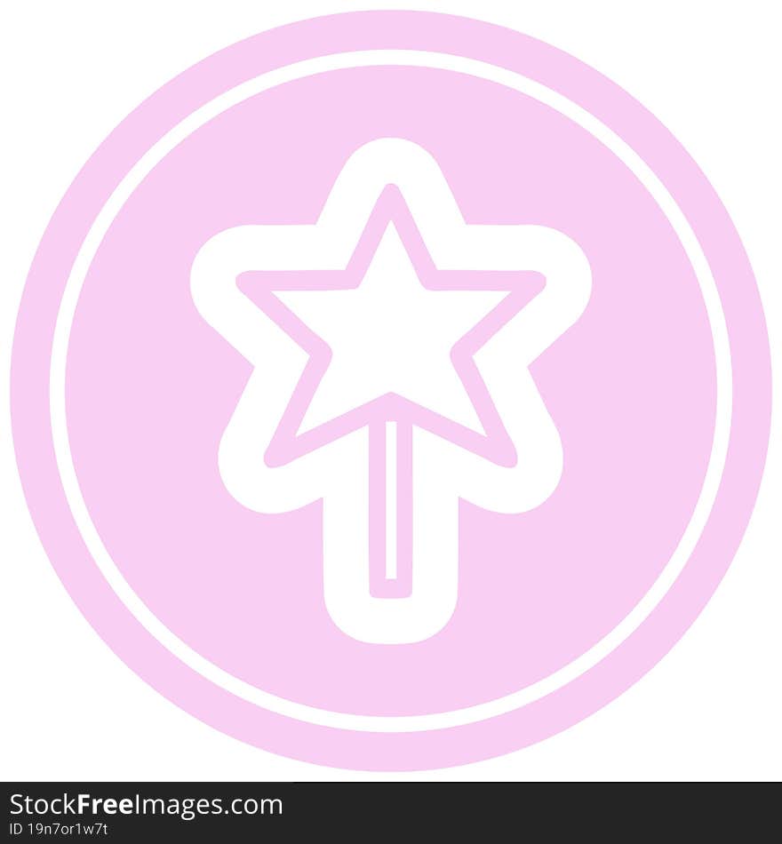 magic wand circular icon