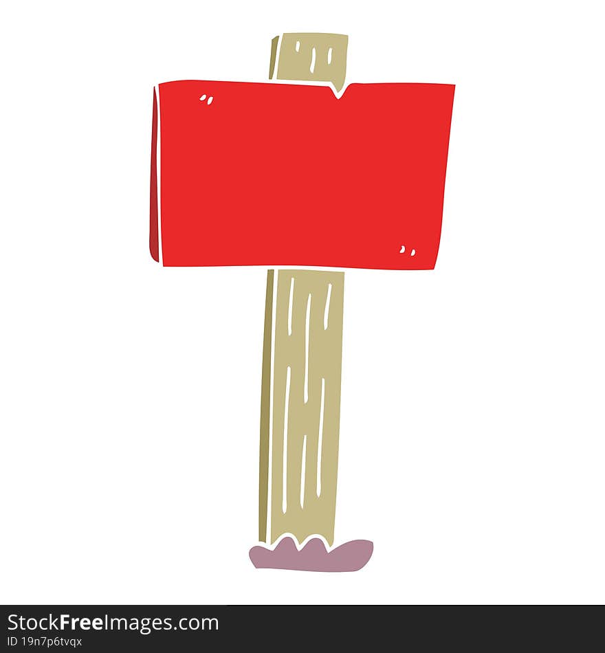 cartoon doodle sign post