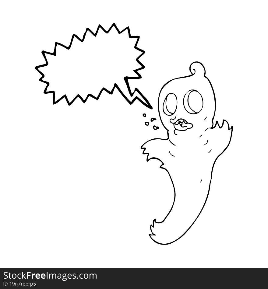 Speech Bubble Cartoon Ghost