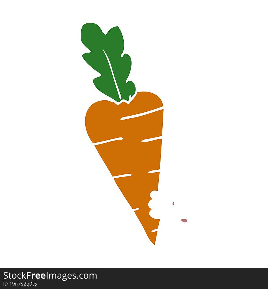 cartoon doodle carrot with bite marks