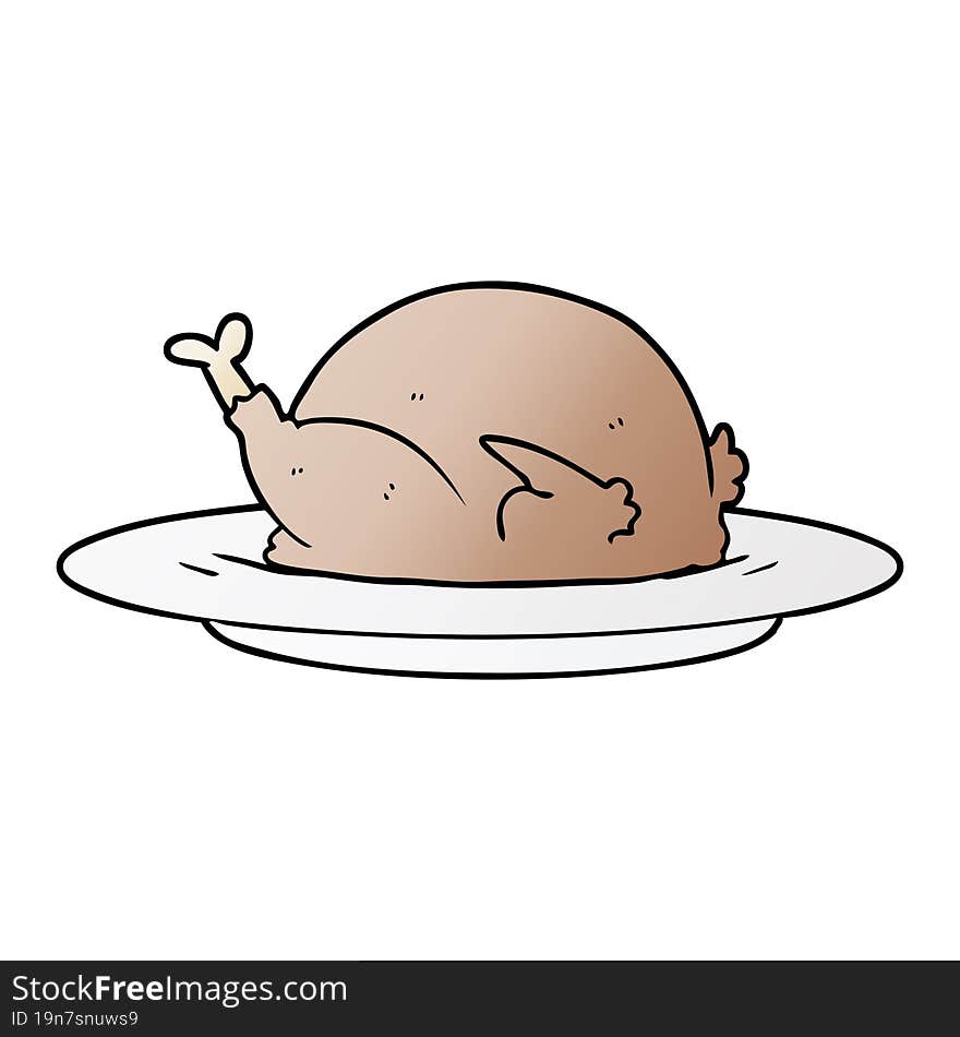 cartoon cooked turkey. cartoon cooked turkey