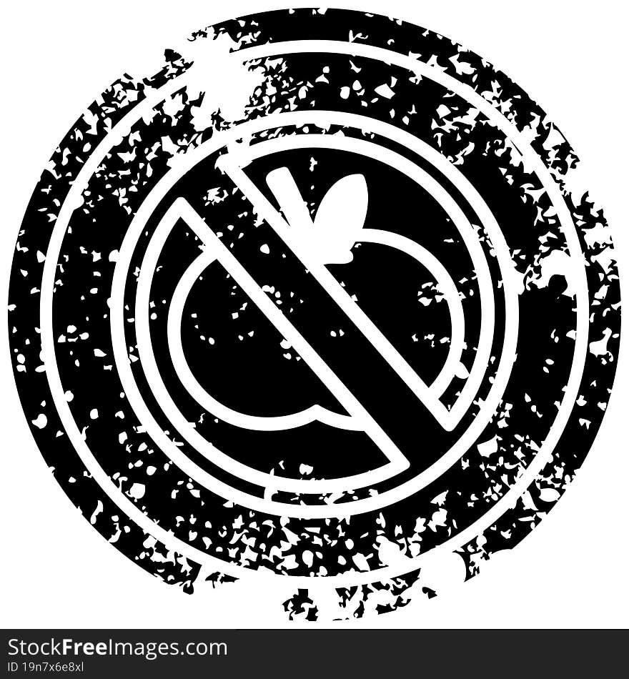 no healthy food distressed icon