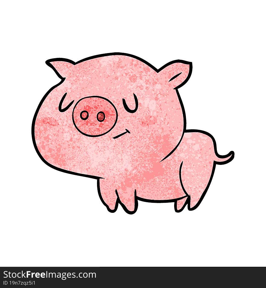 cute cartoon pig. cute cartoon pig