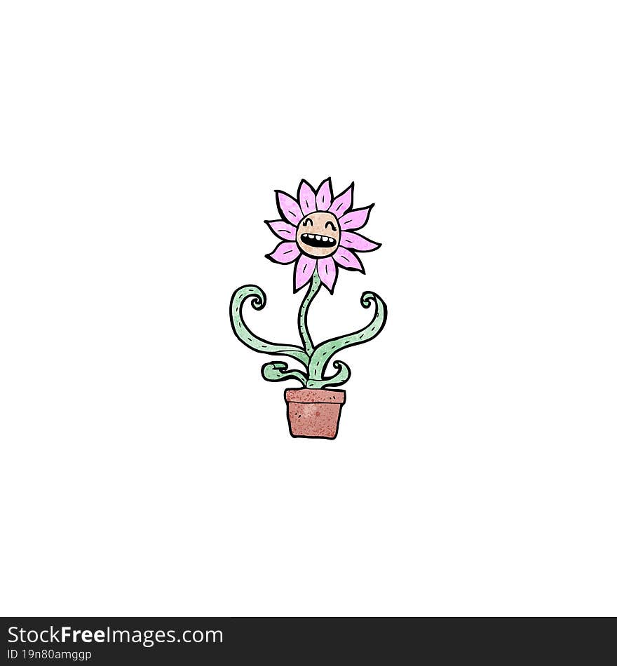 Flower Cartoon Character