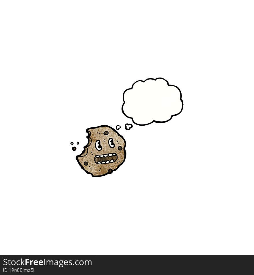 Cartoon Cookie With Thought Bubble