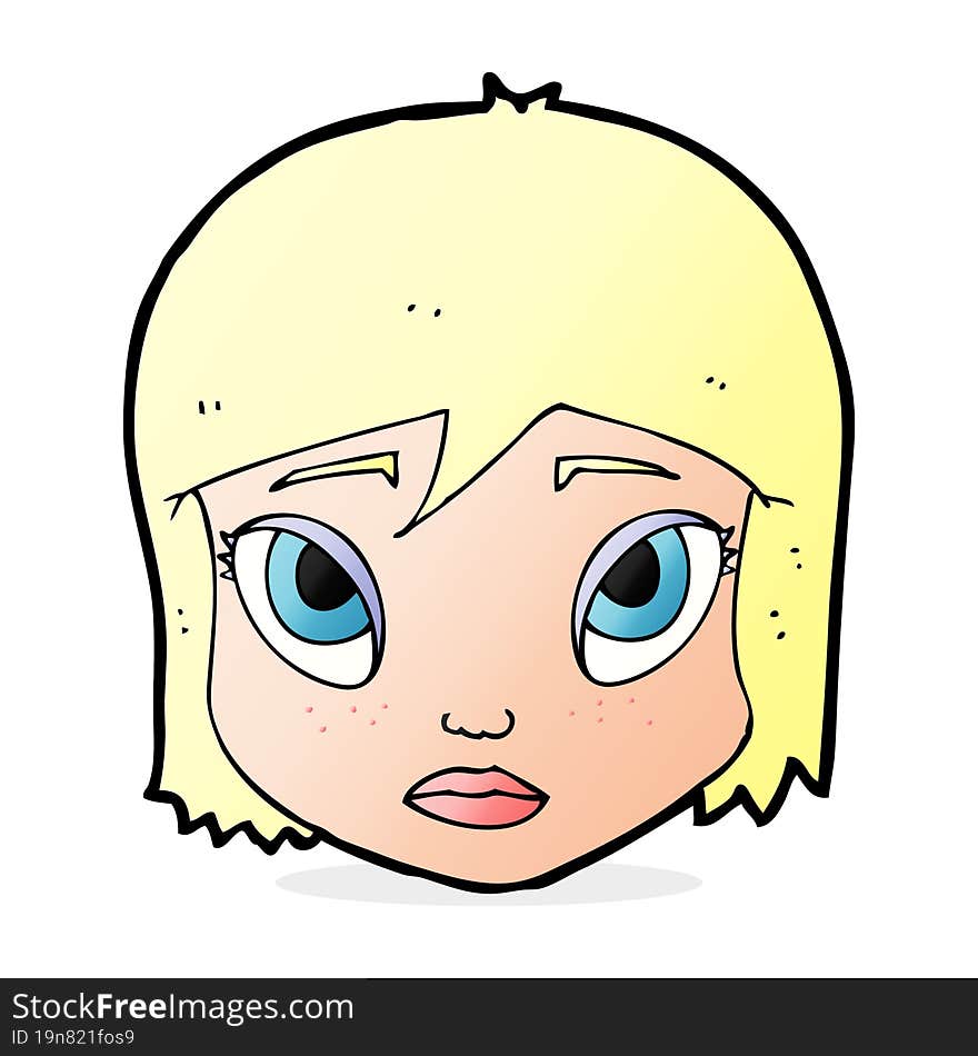 Cartoon Female Face