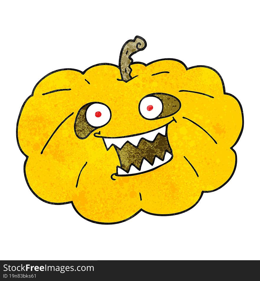 textured cartoon halloween pumpkin