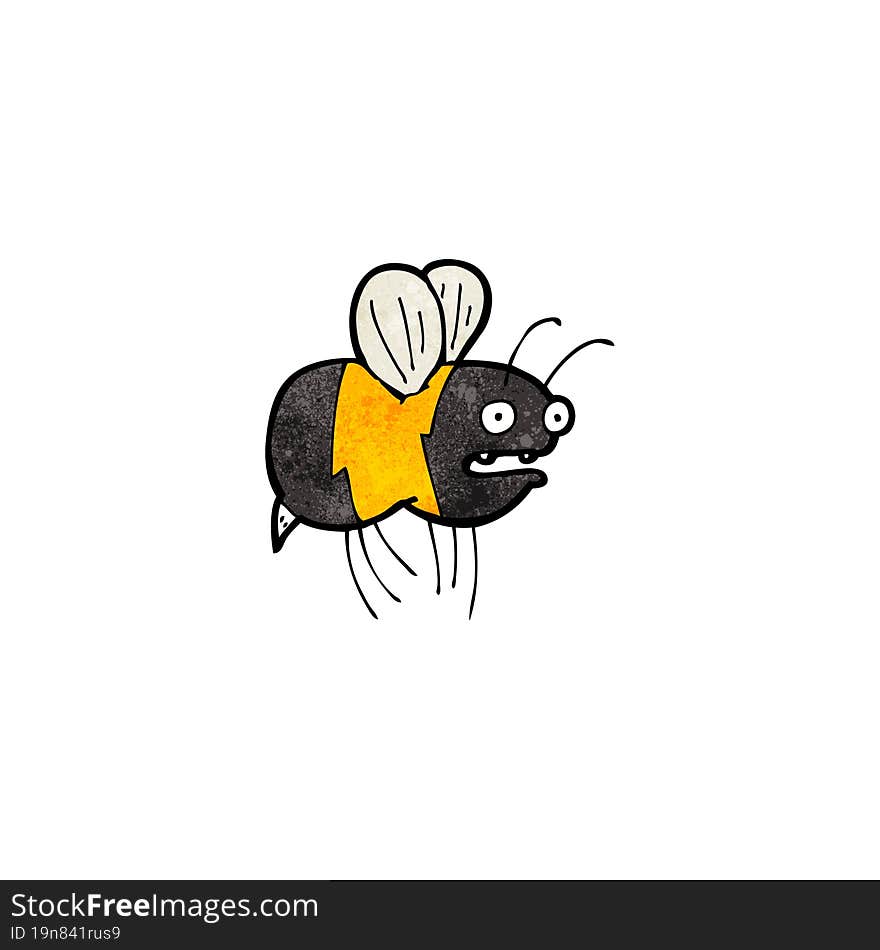 cartoon fat bumble bee