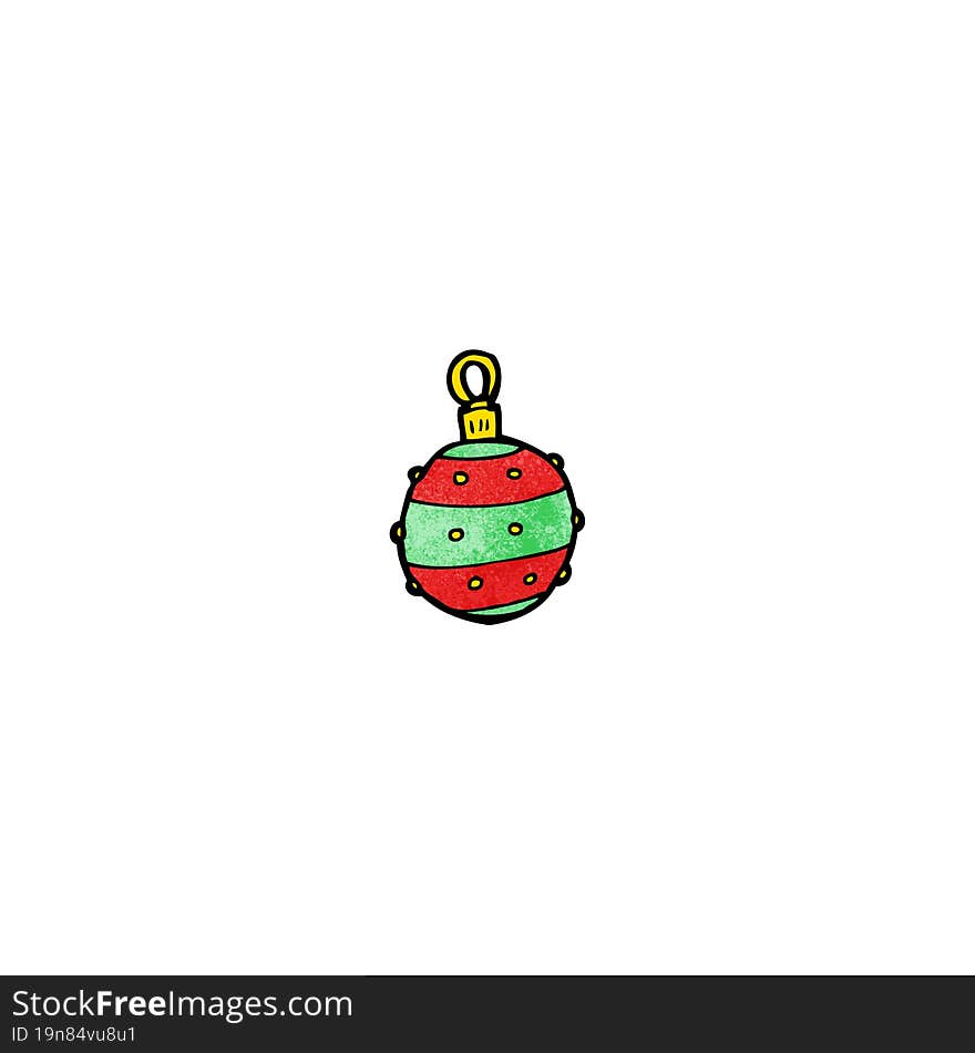 cartoon christmas bauble