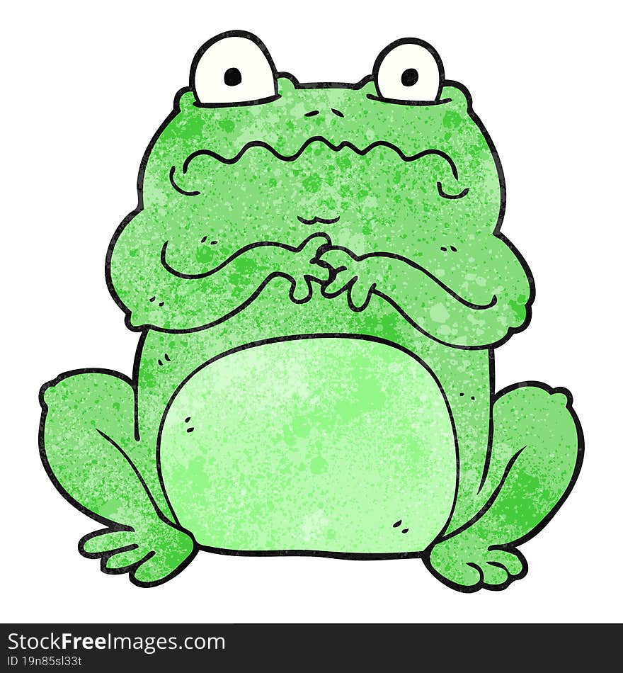 textured cartoon funny frog