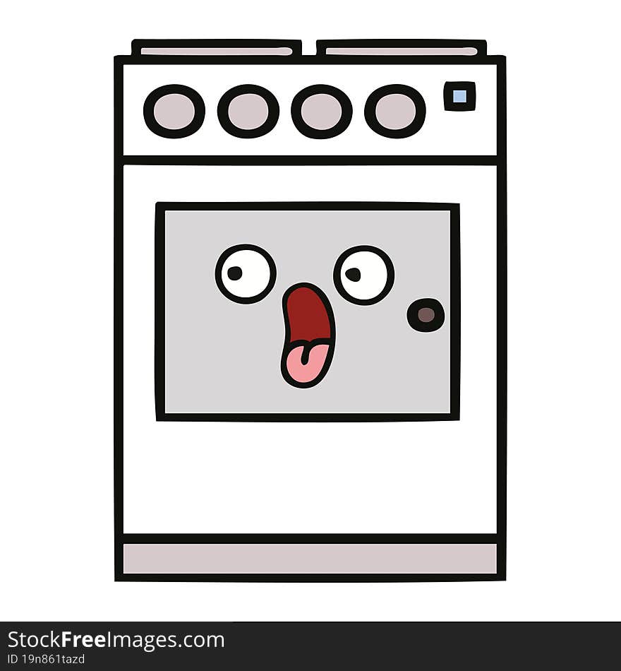 cute cartoon kitchen oven