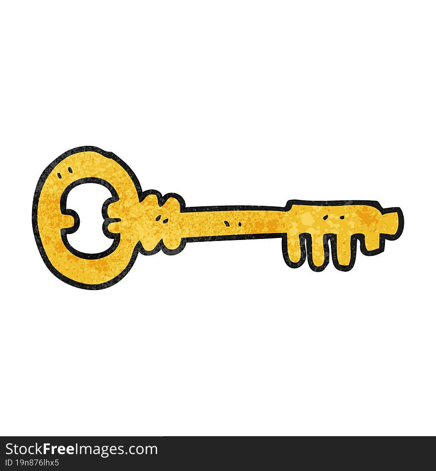 textured cartoon key