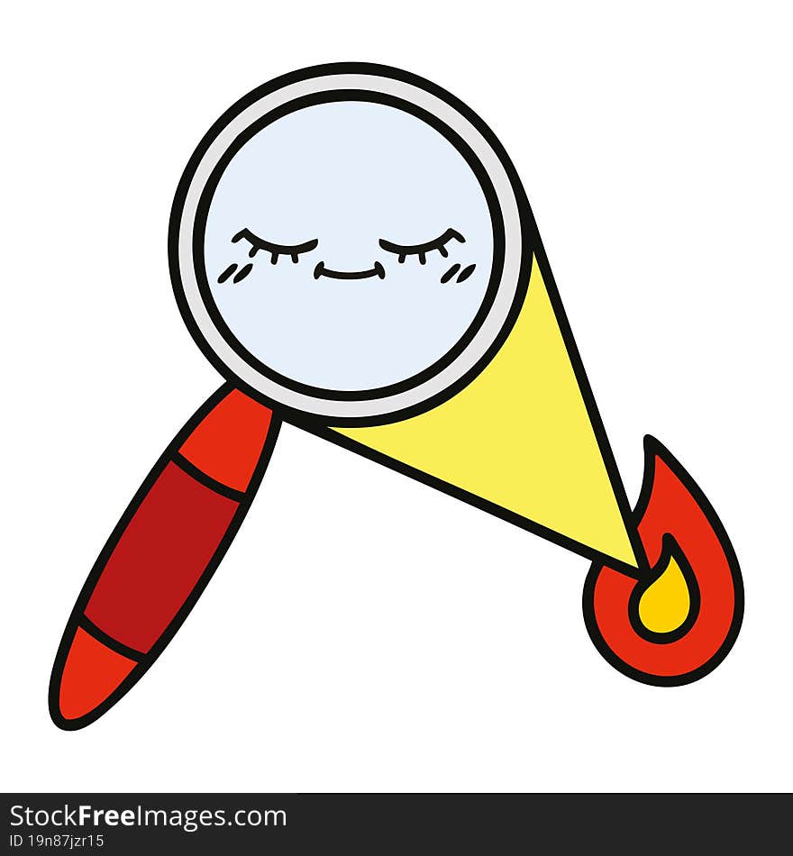 Cute Cartoon Magnifying Glass