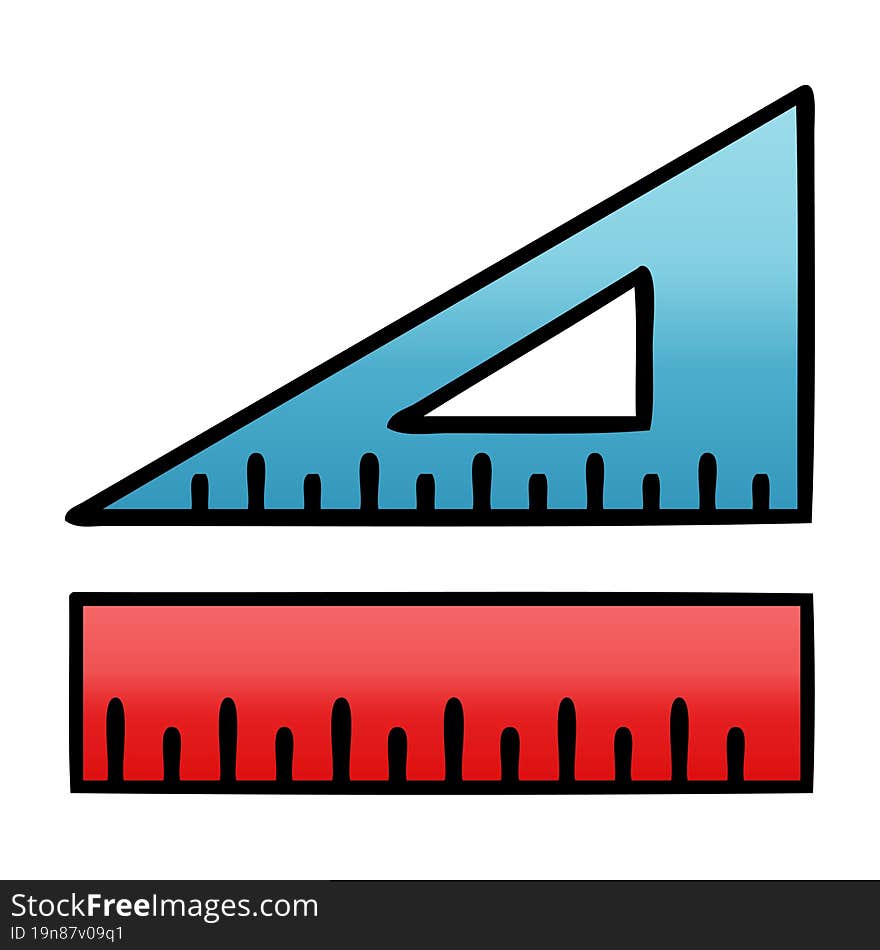 Gradient Shaded Cartoon Maths Set