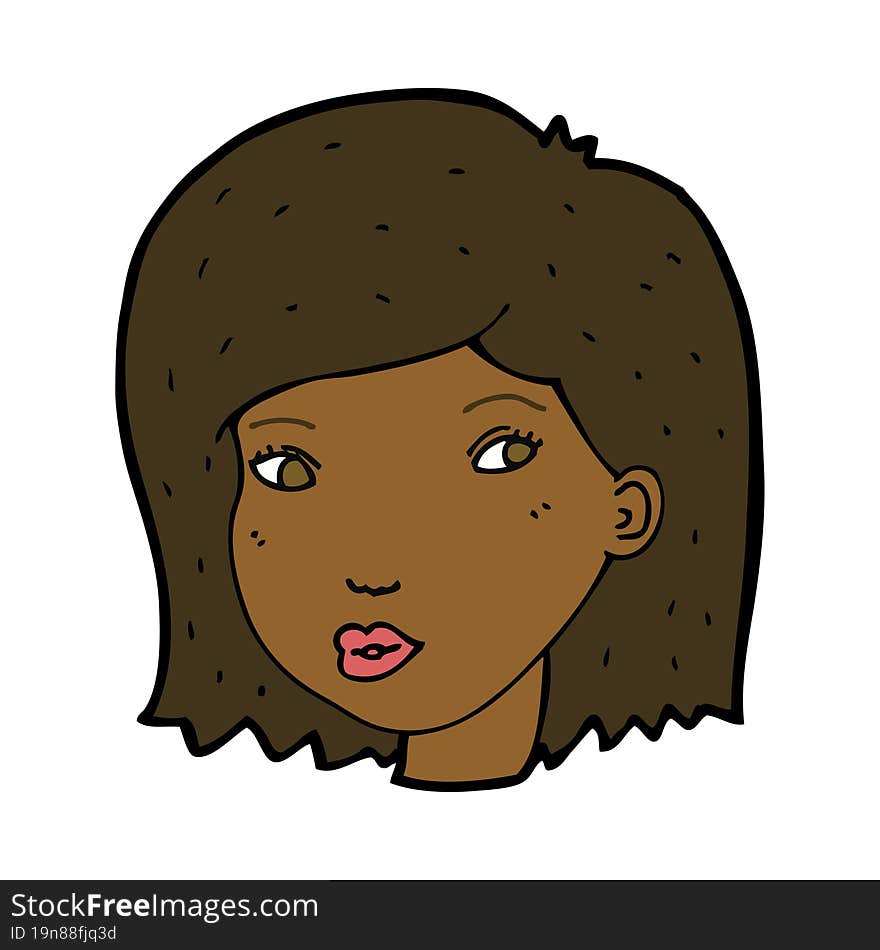 cartoon female face