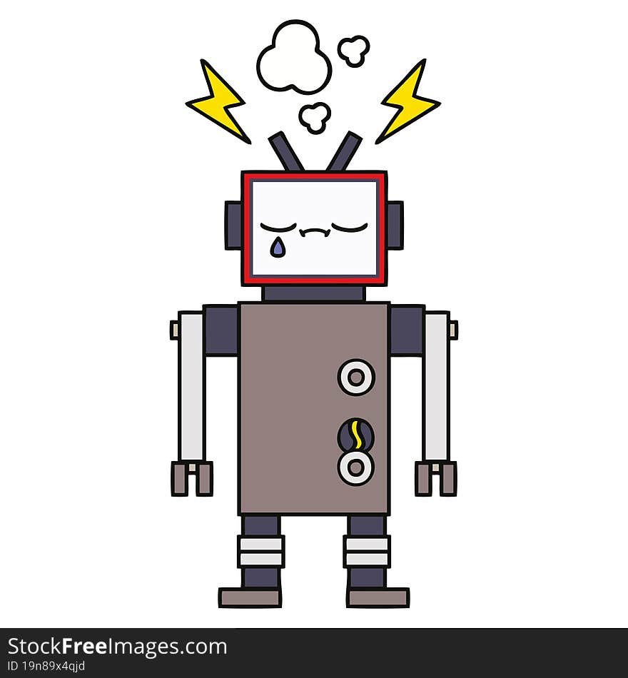 cute cartoon of a robot. cute cartoon of a robot