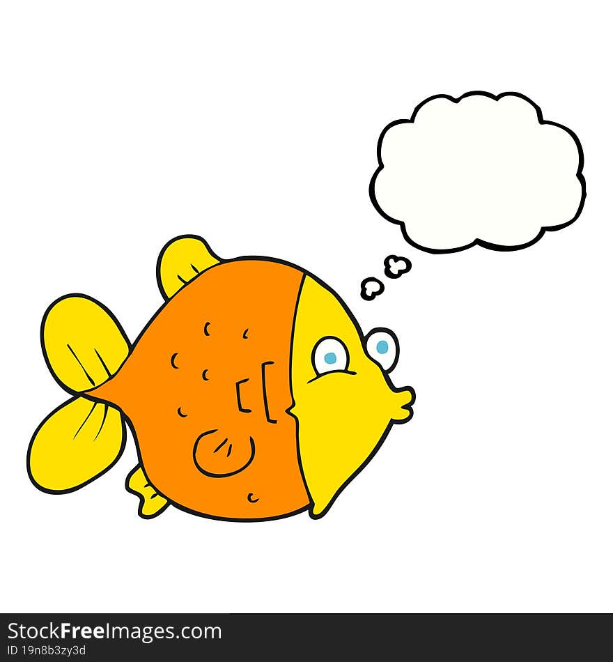 thought bubble cartoon funny fish