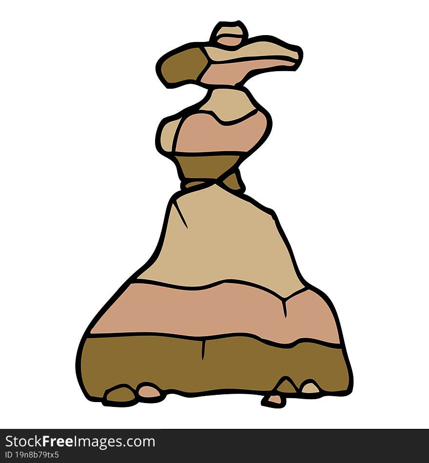 cartoon doodle of stacked stones