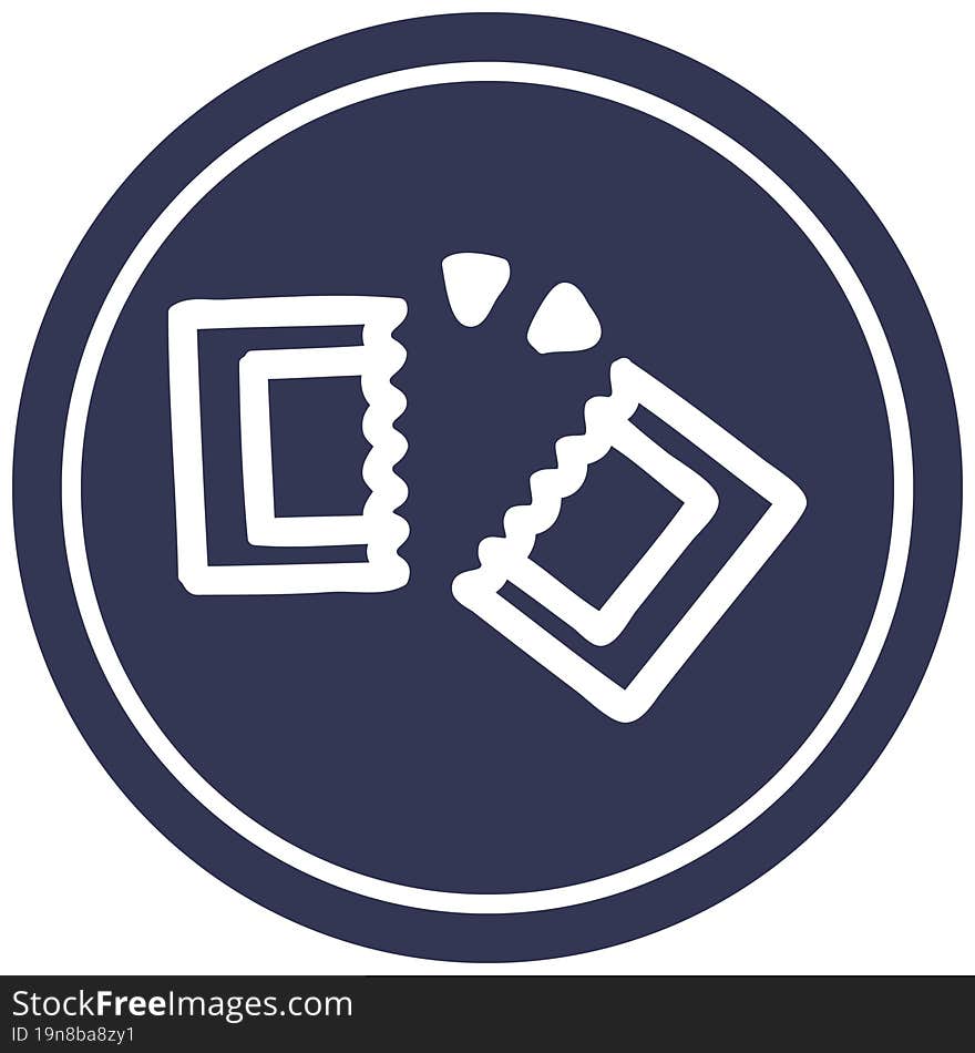 Movie Ticket Circular Icon