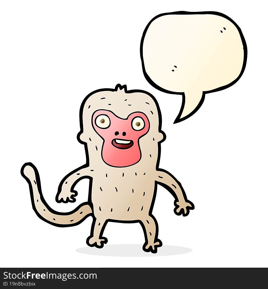 cartoon monkey with speech bubble