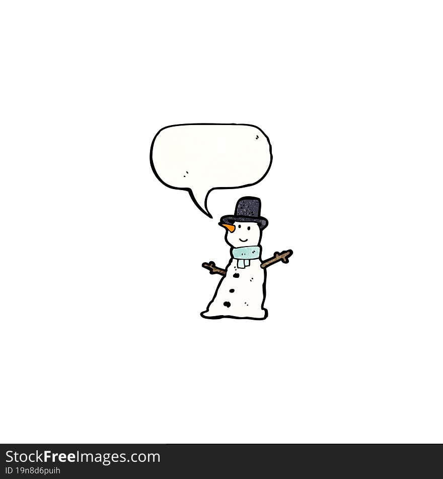 cartoon snowman