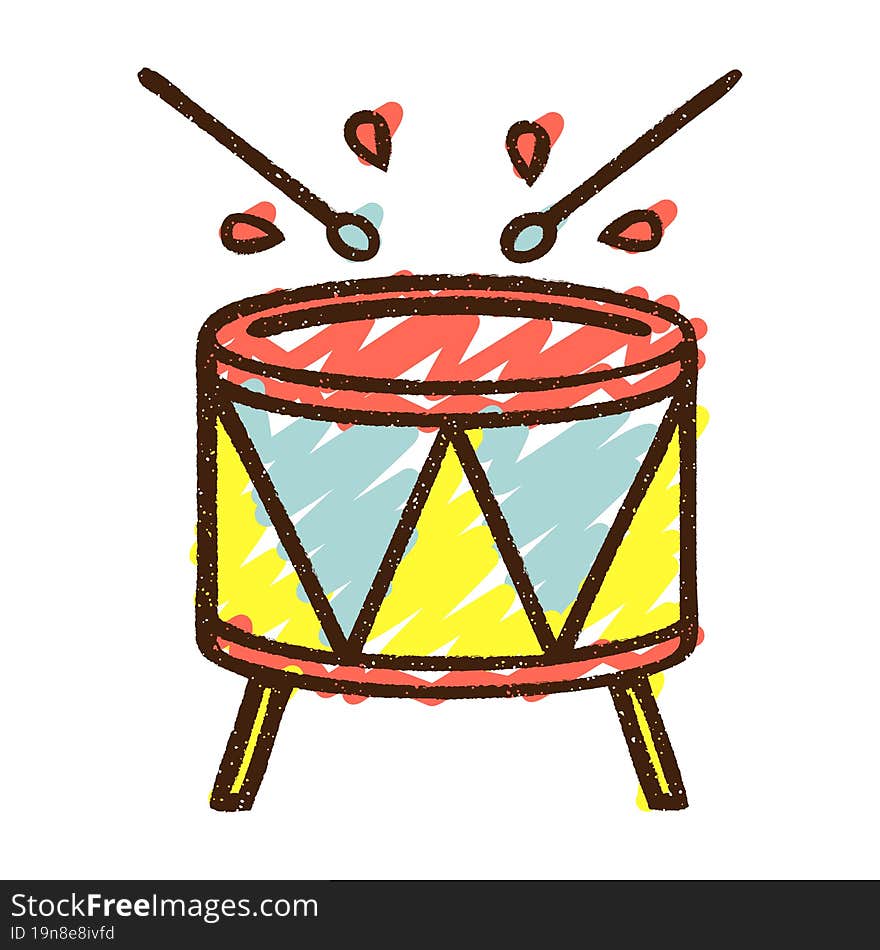 Drum Chalk Drawing