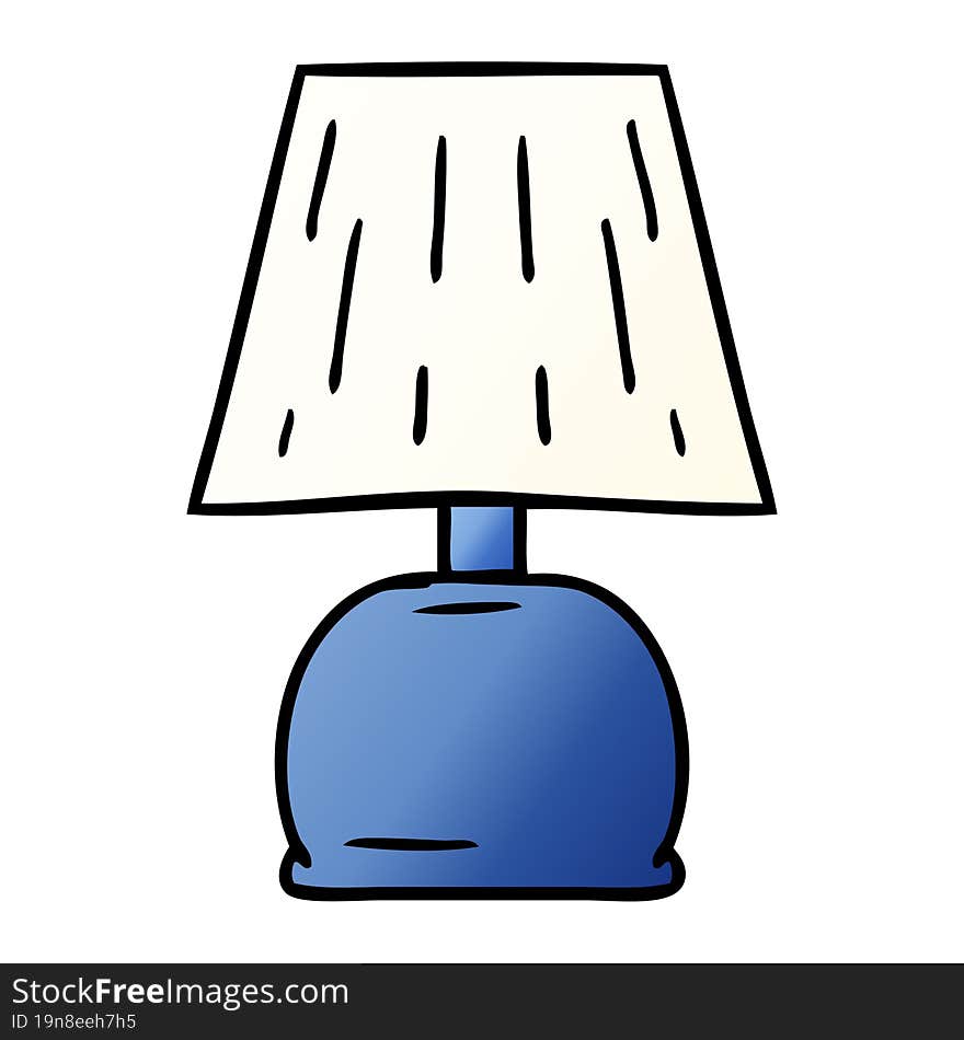 gradient cartoon doodle of a bed side lamp