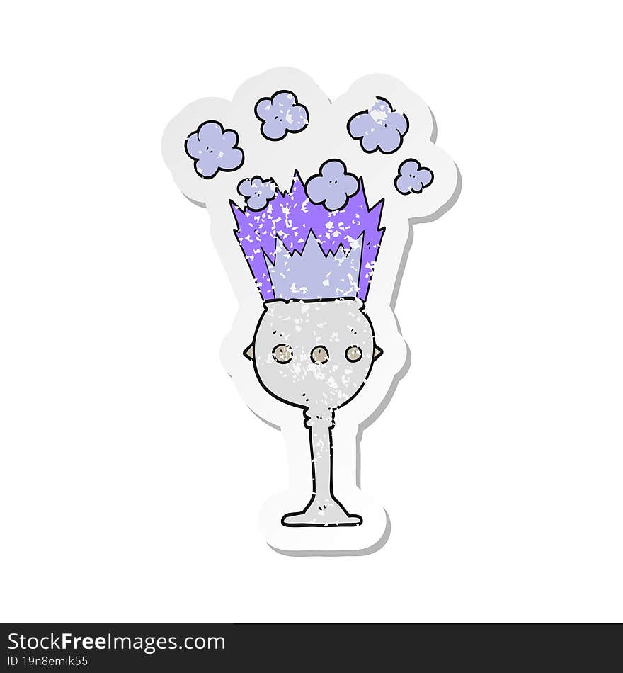 retro distressed sticker of a cartoon magic goblet