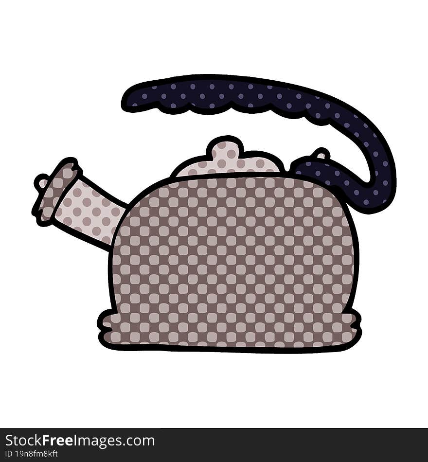 cartoon doodle whistling kettle