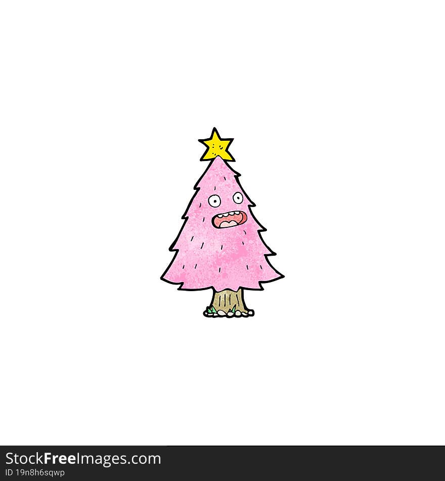 cartoon pink tree