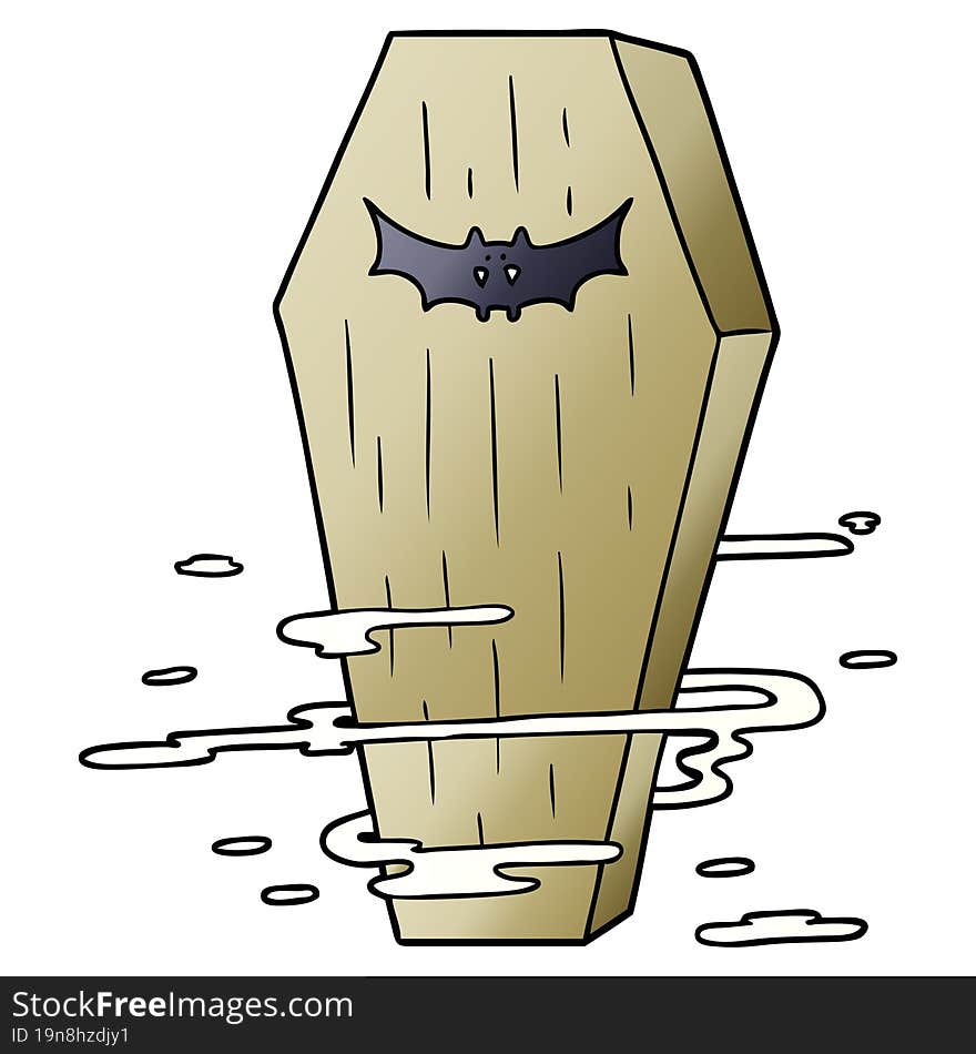 cartoon spooky coffin. cartoon spooky coffin