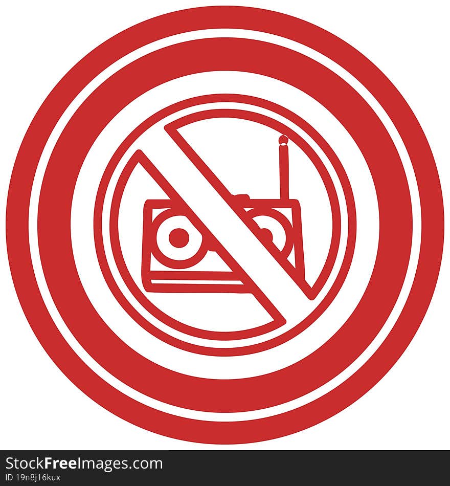 no music circular icon