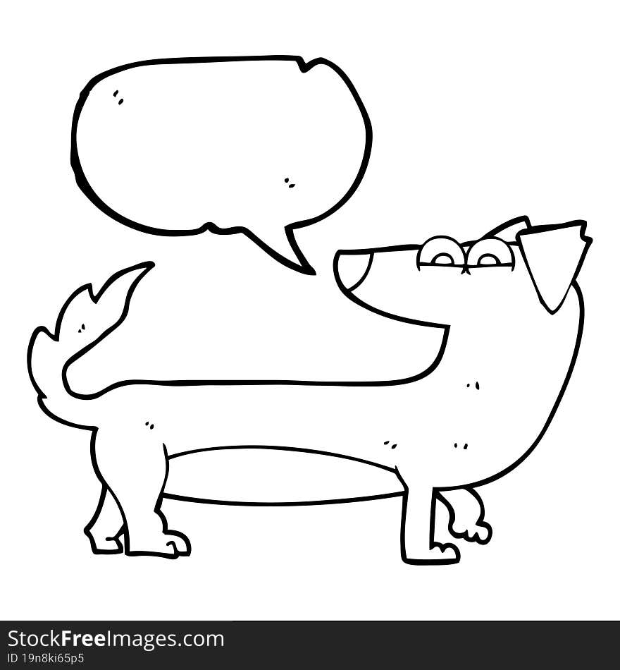 Speech Bubble Cartoon Dog