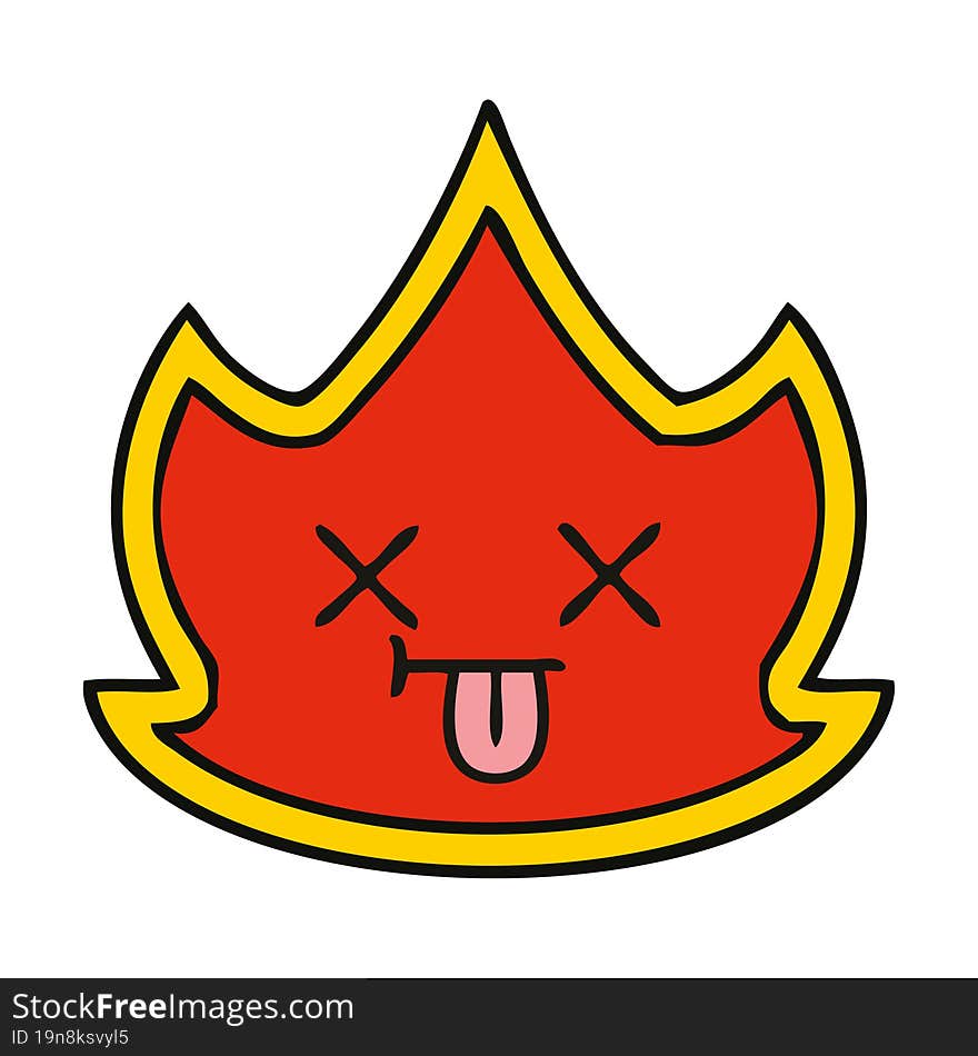 cute cartoon of a fire. cute cartoon of a fire