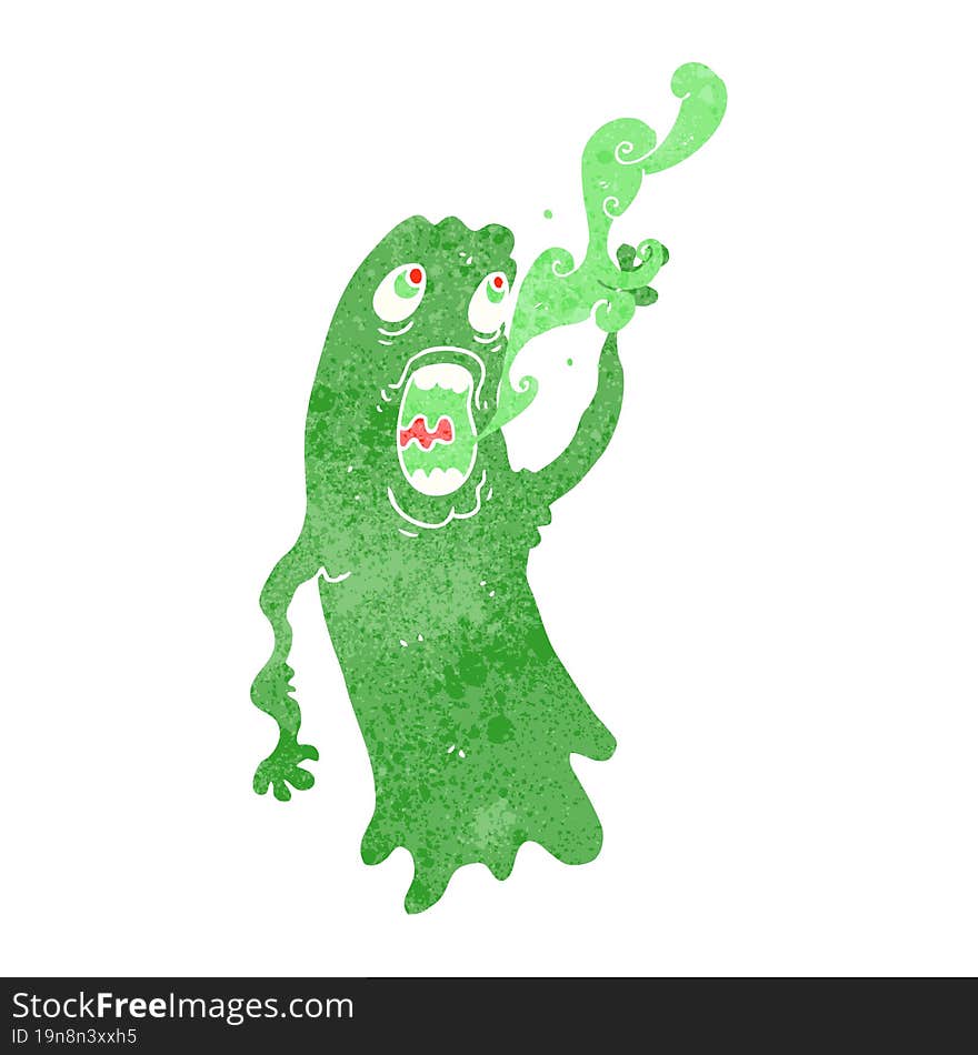 retro cartoon ghost