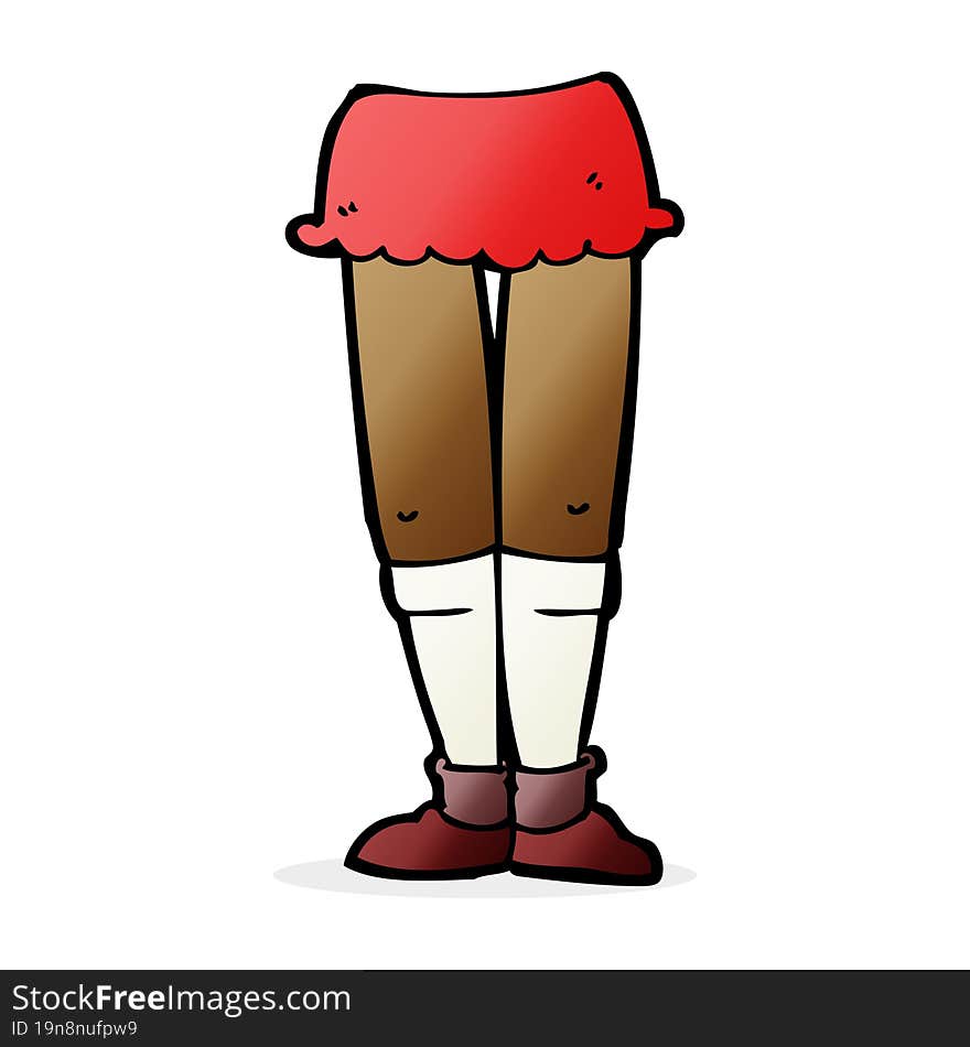 cartoon female legs